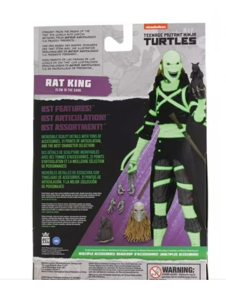 BST FEATURES TEENAGE MUTANT NINJA TURTLES RAT KING GLOW IN THE DARK