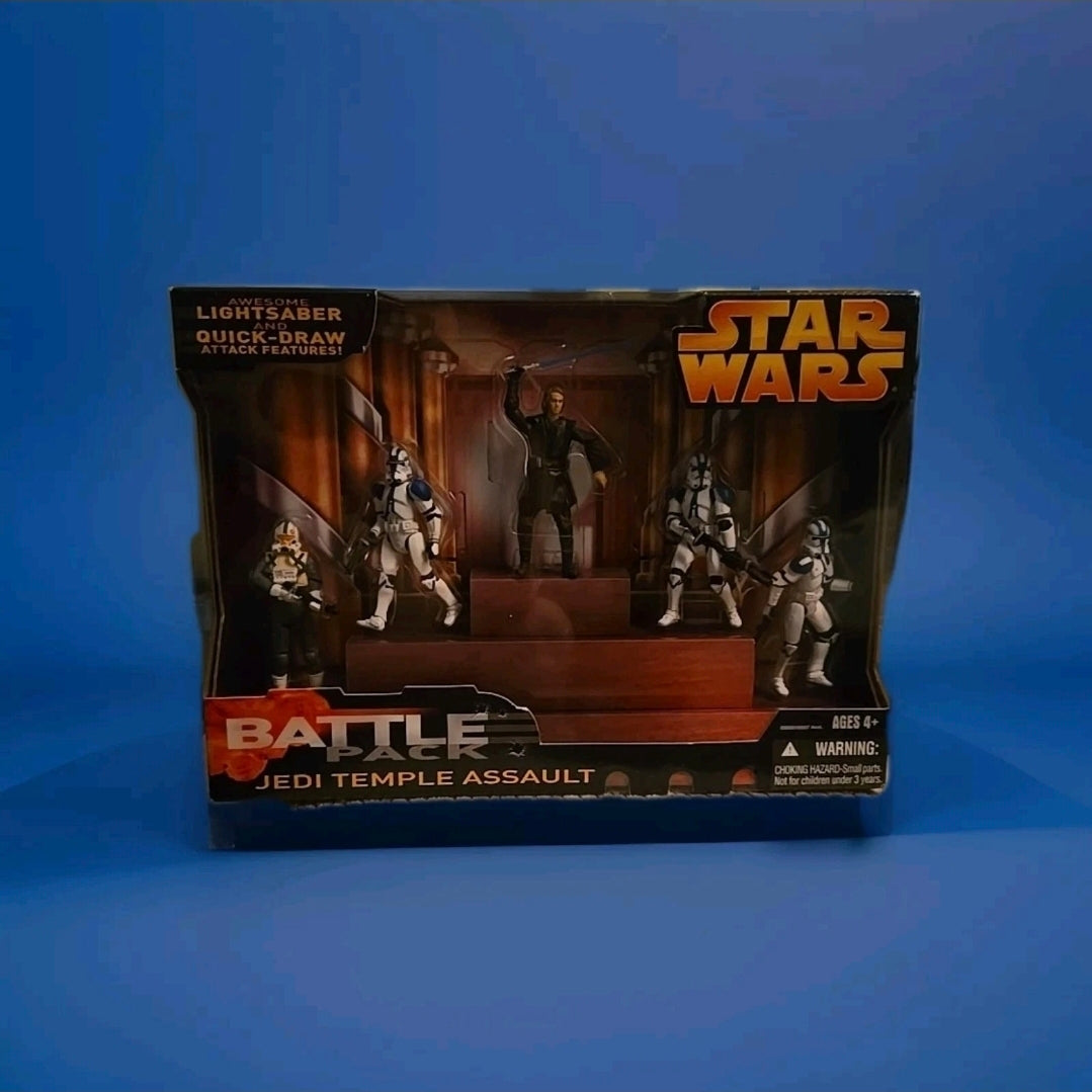 STAR WARS REVENGE OF THE SITH JEDI TEMPLE ASSAULT BATTLE FIGURE PACK s117 2005