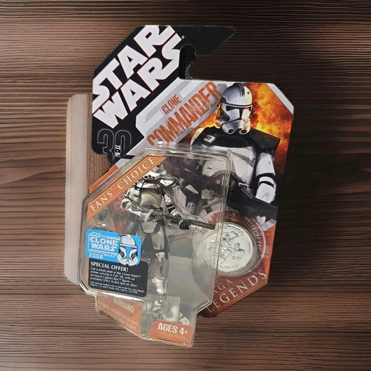 Hasbro Star Wars 30th Anniversary Saga Legends Clone Commander 2007 New COIN