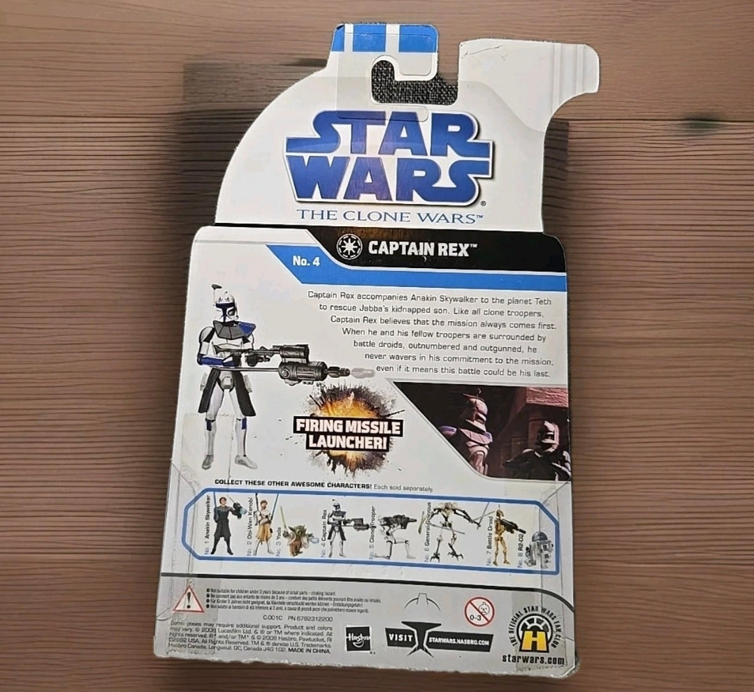 STAR WARS CLONE WARS 1st DAY OF ISSUE CAPTAIN REX No. 4 NEW RARE SEALED